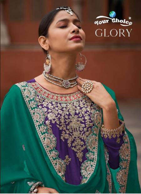 Glory By Your Choice Georgette Wedding Wear Readymade Suits Wholesale Price In Surat
